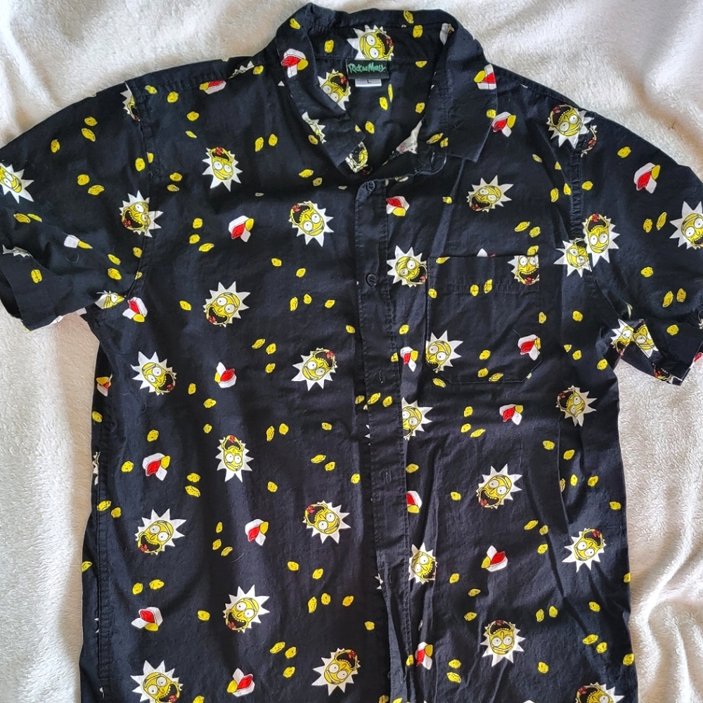 Rick & Morty Szechuan Nugget Button-up 🍗
